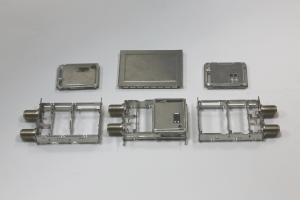 f connector with shielding case for pcb board
