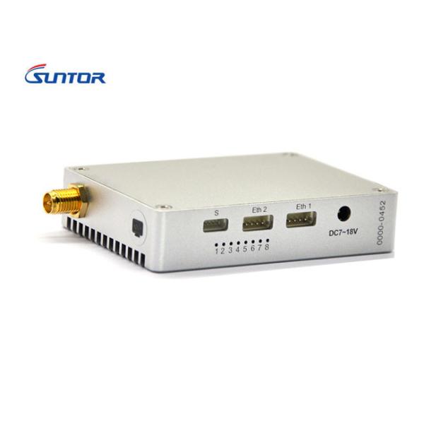 Cheap 10km COFDM Wireless Audio Video Transmitter 12-25ms Latency With RJ45 RS232 Port for sale