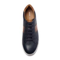 China Navy Brown Antiodor Mens Leather Casual Shoes Microfiber Lining for sale