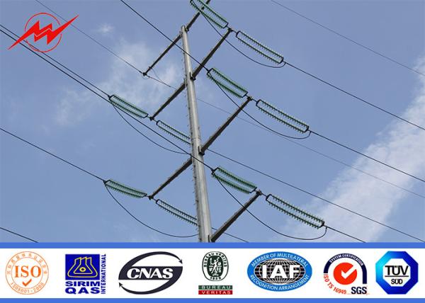 Cheap Self Supporting Steel Utility Pole Galvanized 27.5m Transmission Line Project for sale