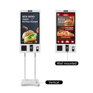 China FCC 32In Self Order Machine 360 Nits Hotel Check In Kiosk Black on sale