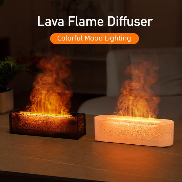 Cheap Lava Rainbow Flame Aroma Diffuser USB Powered Home Atmosphere Light for sale