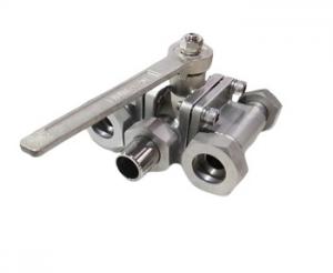 Best OEM DN25 Cryogenic Three Way Ball Valve Stainless Steel With Burst Disk wholesale