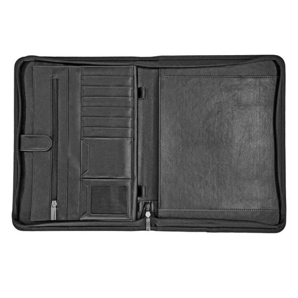 Cheap Vegan Leather Business Portfolio With Resumes / Notebook / Document Storage Pockets for sale