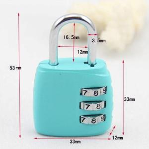 China 3 Resetable bag coded lock luggage lock on sale