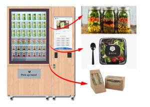Winnsen Juice Salad Vending Machine , Healthy Food Vending Locker With Lift System