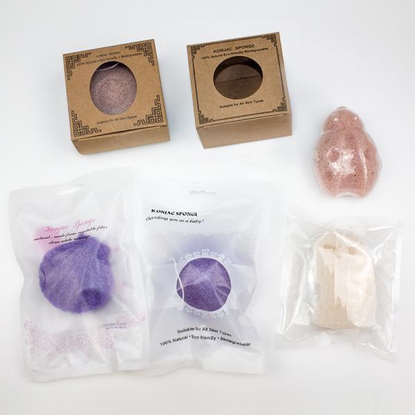 Cheap MSDS REACH Biodegradable Washable Face Konjac Sponge For Acne for sale