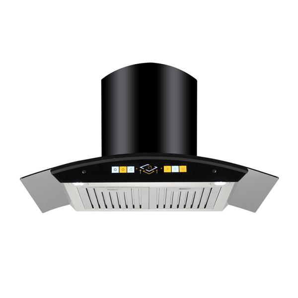 Cheap 900mm Curved Glass Cooker Hood Range Motion Sensing OEM for sale