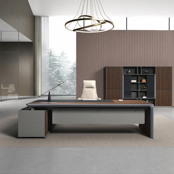 Cheap Thickness 50mm Executive Office Desks Wood Classic And Elegant for sale