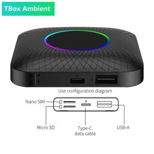 Cpc200 Tbox Ambient Usb Ai SDM660 Wireless Adapter Carplay Tv Box 4G 64Gb Up To 512Gb Android 13  Dongle Youtube Netflix