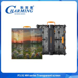 China High Brightness Transparent LED Screen Display IP65 Waterproof LED Transparent Video Wall on sale