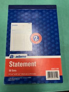 Best Statements book Two parts Carbonless paper with numbers and booked with staples for Business usage hot selliings wholesale