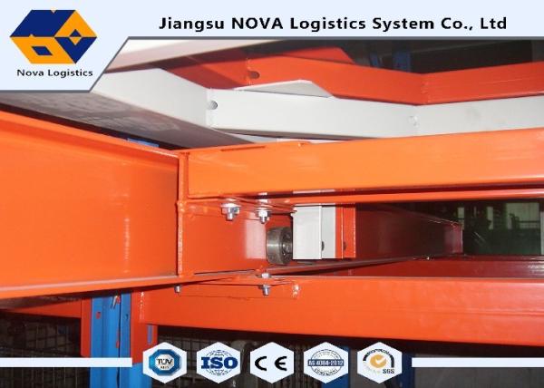 Cheap Last Out Conventional Push Back Pallet Racking With Araldite Static Powder Coating for sale