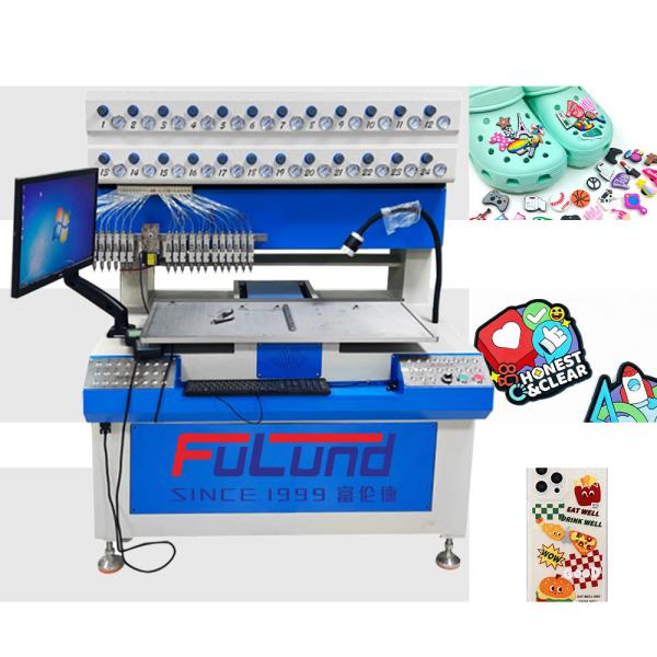 Cheap Glue Dispenser To Make Key Chain 3d Pvc Logo Label Soft Rubber Patch Making Machine With Quality Assurance for sale