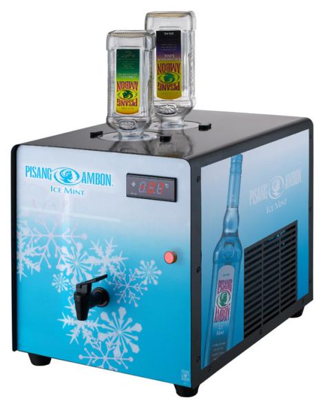 Cheap Two Bottle Cold Shot Machine Compressor Cooled With Gravity Fed Pour System for sale