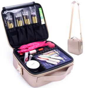 Best Women PU Makeup Train Case With Adjustable Dividers wholesale