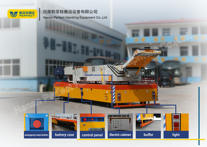 customized cable reel power rail traveling flat electric transfer cart