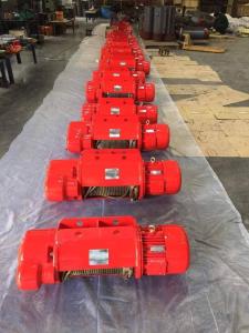 Red One Speed 3m to 24m 1t to 25T 8 m/min Electric Lifting Wire Rope Hoist