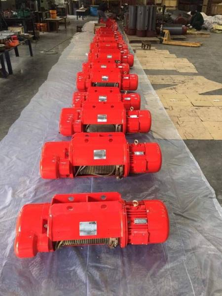 Cheap Red One Speed 3m to 24m 1t to 25T 8 m/min Electric Lifting Wire Rope Hoist for sale