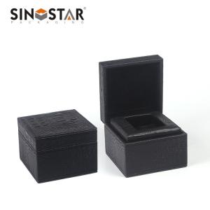 Best Single Watch Box with Plastic Core Snap Button Closure and Screen Printing Surface Finish wholesale