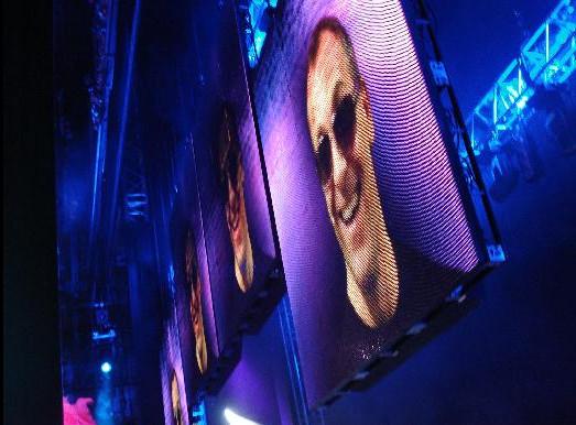 Cheap 1R1G1B P37.5 Transparent Led Curtain Display , Mesh Led Curtain Display For Network for sale