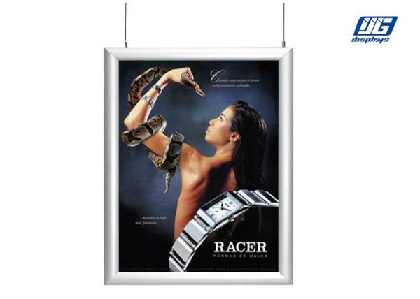 Cheap Magical Silver Hanging Picture Frames Single Sided Display Graphic Holder for sale