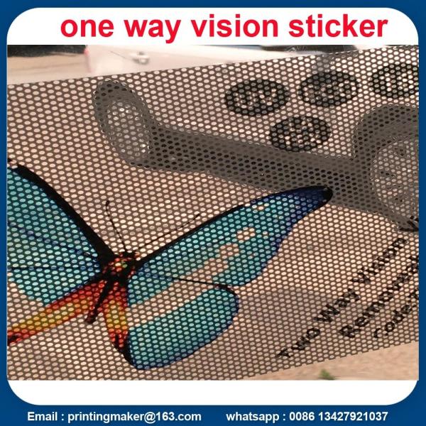 Cheap Double-sided Two Way Vision Vinyl Window Sticker for sale