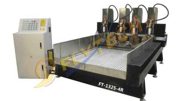 Cheap 1325-4 4 axis stone CNC Router  machine with four independent head 4 rotary axis for sale