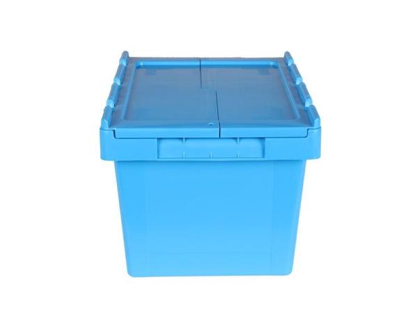 Cheap Rectangle Stackable Collapsible Plastic Moving Boxes Plastic Moving Crates With Lid for sale