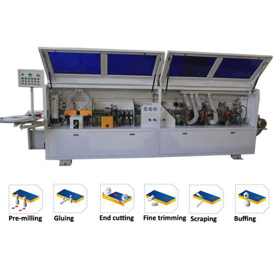 Cheap PVC edge banding straight full automatic edge banding machine KC307P with pre-milling function for sale