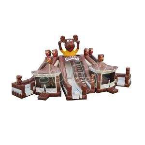 Best Amusement Park Inflatable Jumping Castle With Three Slides wholesale