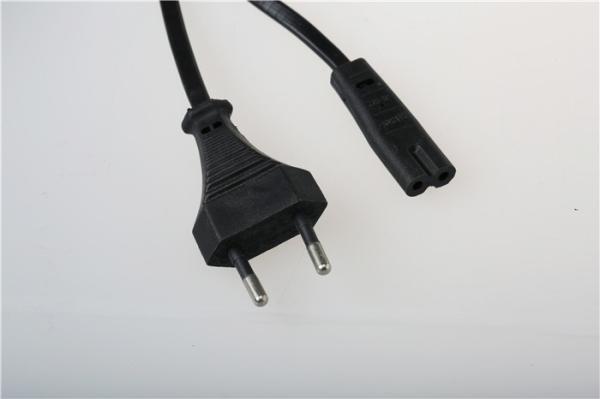 Cheap Black Ac Power Cord , Eu Power Cord Work With Most PCs Monitors for sale