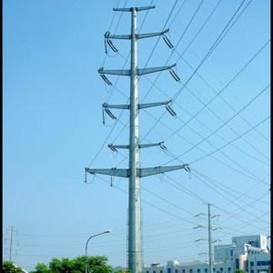 China High Voltage Galvanized Power Transmission Steel Poles For Electric Power Equipment on sale