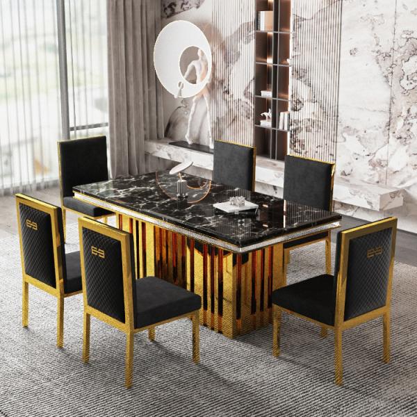 Cheap Modern Oversize Dining Table With Marble Top For Functionality for sale