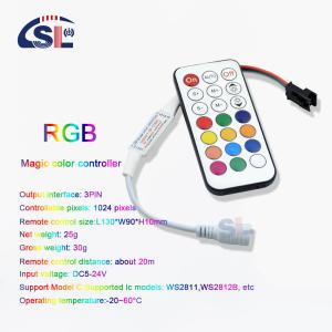 120lm/w Support IC Type 12V 21Keys RF Remote Digital LED Controller for WS2811 WS2812