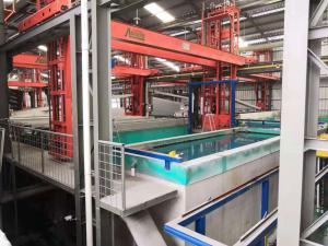 Power Automated Anodizing Line Process Horizontal Anodiding line