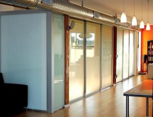 China Opaque Milk White Glass Panel Office Partitions , Glass Partition Panels on sale