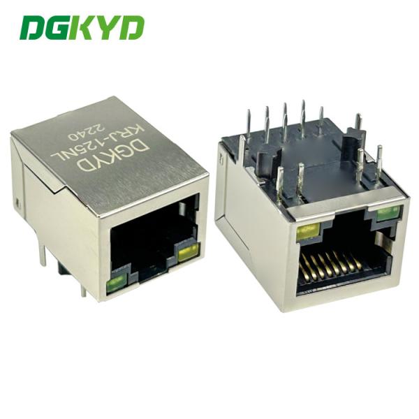 Cheap Right Angle 10/100 RJ45 Ethernet Cable Connector With Magnetics For Adsl Modem for sale