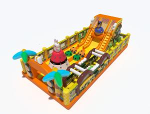China Rabbit Cimbing Bouncy Inflatable Castles With Slides Obstacles on sale