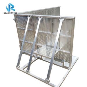 China Folding Road Safety Barrier , High Security Sgaier Stage Barrier With Trolly on sale