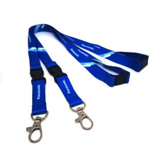 China Heatransfer Printed Blank Polyester Sublimation Lanyard Badge Holder Custom Logo on sale