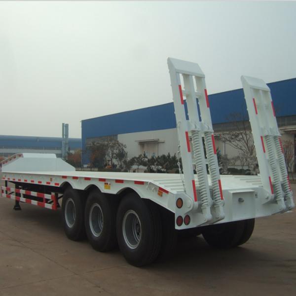 Cheap Best price tri axle low loader semi trailer for excavator transport lowbed trailer for sale