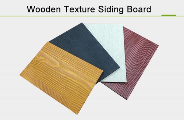 Wooden texture decoratio of Guest-greeting wooden texture faux wood wall fiber cement board for home outside covering