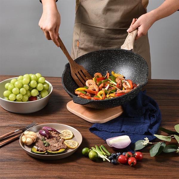 Cheap Amazon TOP Seller Cookware Frypan Non Stick Aluminum Non Stick Deep Frying Pan With Glass Lid for sale