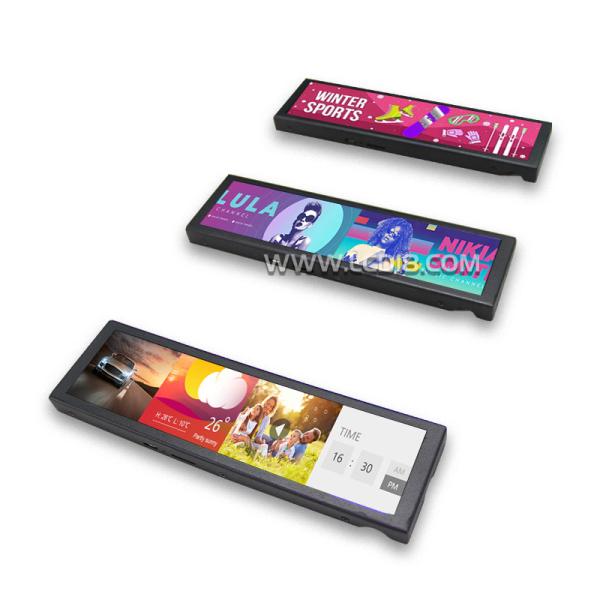 Cheap Stretch Bar Screen Advertising Display Android WIFI Remote Control Monitor On Shelf Display for sale