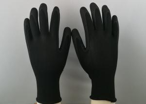 Best Seamless Design Black Nitrile Gloves , Nitrile Palm Coated Gloves For Precision Assembly Work wholesale