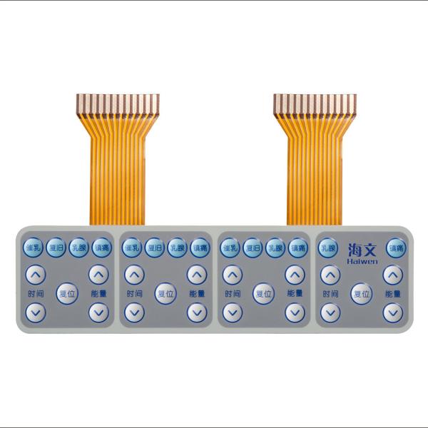 Cheap Flexible FPC Capacitive Membrane Switch Graphic Overlay Embedded LED for sale
