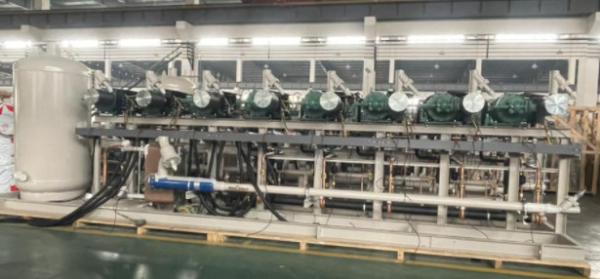 Cheap 8 Parallel 615Hp Condensing Unit With Screw Compressors Rack for sale