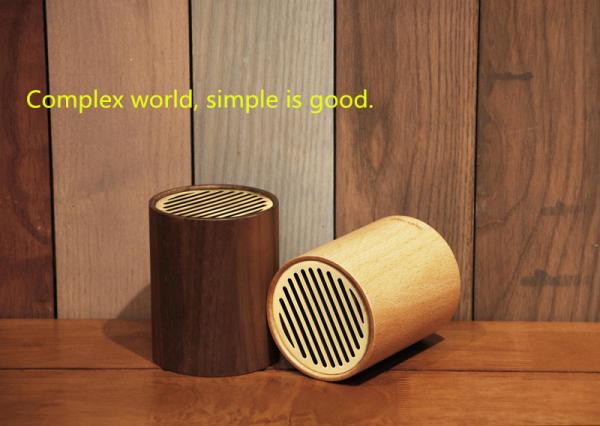 Cheap OEM Wooden Bluetooth Speaker Simple Design All Bluetooth Devices Use for sale
