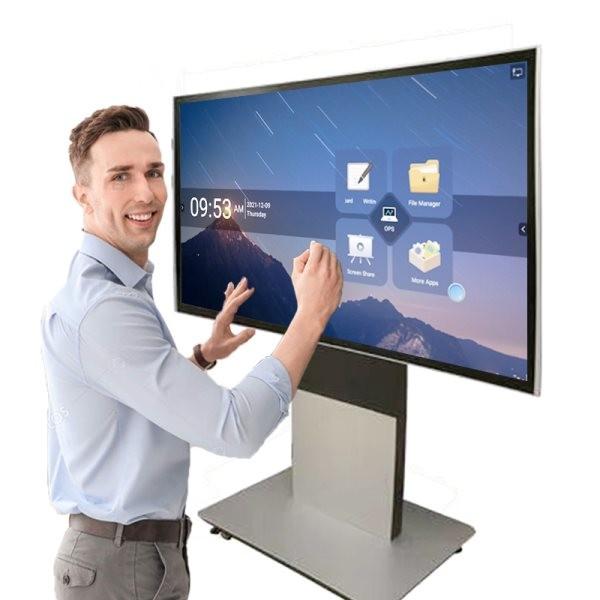 Cheap 4K Smart Interactive Flat Panel DP Conference LCD Capacitive Touchscreen for sale